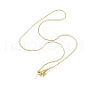 1MM Brass Wheat Chain Adjustable Slider Necklaces NJEW-M108-21G-3