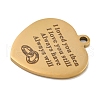 Valentine's Day PVD Vacuum Plating 201 Stainless Steel Pendants STAS-L079-24G-03-2