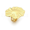 Leaf Brass Cuff Rings for Women RJEW-C123-05G-4