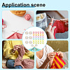  Hexagon with Polka Dot Pattern Food Grade Eco-Friendly Silicone Knitting Needle Stoppers DIY-NB0010-70-5