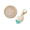 Flower Glass Seed Beads Beaded Pendant Decorations HJEW-MZ00196-01-3
