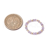 Natural Amethyst Beaded Stretch Rings for Women RJEW-JR00868-02-3
