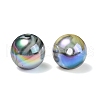 UV Plating Rainbow Iridescent Acrylic Beads PACR-E001-03G-3