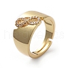 Adjustable Brass Wide Band Rings RJEW-G096-05G-1