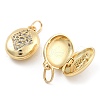 Brass Pave Clear Cubic Zirconia Pendants KK-U009-11A-G-2