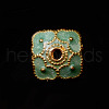 Alloy Enamel Bead Caps FIND-WH0110-825G-02-1