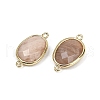 Natural & Synthetic Mixed Gemstone Faceted Connector Charms G-K347-11G-3