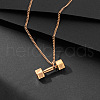 Dumbbell 304 Stainless Steel Pendant Necklaces FS-WGFA125-03-1