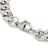 Non-Tarnish 201 Stainless Steel Cuban Link Chain Bracelets for Women and Men BJEW-F473-04P-03-3