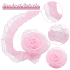 HOBBIESAY 20M Polyester Pleated Lace Trim OCOR-HY0001-20A-5