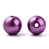 Spray Painted ABS Plastic Imitation Pearl Beads OACR-T015-05C-11-1