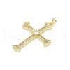 Brass Micro Pave Cubic Zirconia Pendants KK-D317-113G-2