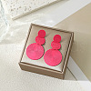 3-Round Alloy Dangle Stud Earrings FS-WG460DD-03-1