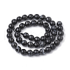 Natural Black Agate Beads Strands G-S281-51D-8mm-2