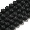 Natural Black Onyx Beads Strands G-D710-8mm-06-2