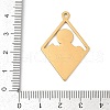 304 Stainless Steel Pendants STAS-C121-39G-3