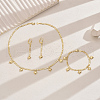 Sweetheart Brass Heart Design Jewelry Set for Date Night and Everyday Wear QJ5071-5