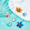 SUNNYCLUE 6Pcs 6 Style Handmade Luminous Lampwork Pendants LAMP-SC0001-19-4