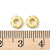 Flat Round Brass Micro Pave Clear Cubic Zirconia Beads KK-K293-61G-2