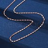 Brass Oval Link Chain Necklaces for Women NJEW-D302-10RG-4
