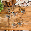Alloy & Wood & Synthetic Turquoise Jewelry Sets FS-WGA22DA-01-1
