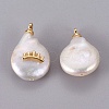 Natural Cultured Freshwater Pearl Pendants PEAR-F008-48G-2