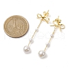 Brass Bowknot Dangle Stud Earrings EJEW-TA00394-3