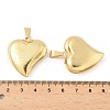Heart Brass Pendants KK-M327-04B-G-3