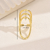 Geometric Brass Pave Cubic Zirconia Statement Cuff Rings for Women IX6941-2