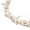 Synthetic Turquoise Starfish Shape Beaded Adjustable Necklaces NJEW-JN05220-5