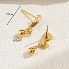 Fashionable Classic Versatile Rainbow with Round Stainless Steel Stud Earrings NE2607-4