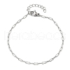 304 Stainless Steel Paperpclip Chains Bracelets for Women BJEW-U043-01P-4