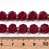 Lab Grown Red Corundum Beads Strands G-T140-10-01-5