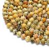 Natural Yellow Crazy Agate Beads Strands G-P573-A20-01-3