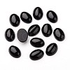 Grade A Natural Black Agate Oval Cabochons G-L394-05-18x13mm-1