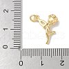 Brass Micro Pave Clear Cubic Zirconia Pendants KK-Q031-02G-3