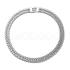 Non-Tarnish 304 Stainless Steel Mesh Chain Necklaces NJEW-Q340-01P-1