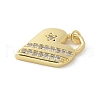 Brass Micro Pave Cubic Zirconia Pendants KK-P294-28G-04-2