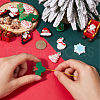 SUNNYCLUE 18Pcs 9 Styles Christmas Theme Silicone Focal Beads SIL-SC0002-28-3