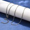 Non-Tarnish 304 Stainless Steel Cable Chain Necklace STAS-T040-PJ204-45-2