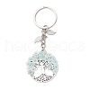 Flat Round with Tree of Life Alloy Keychains KEYC-MZ00039-05-1