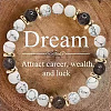 Bohemian Style Natural Mixed Gemstone Round Beaded Stretch Bracelets for Men NU8854-8-1