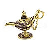 Alloy Enamel Tea Pot Home Display Decoration DJEW-Z010-01G-05-1