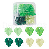 120Pcs 4 Colors Autumn Theme Transparent Frosted Acrylic Pendants TACR-PJ0001-03-1