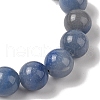 10mm Round Dyed & Heated Natural Blue Aventurine Braided Bead Bracelets BJEW-C067-01C-16-3