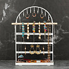 Arch Shaped Iron Jewelry Storage Rack with Wood Mat PW-WG78772-01-1