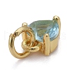 Brass Micro Pave Cubic Zirconia Charms KK-P192-08-G05-3