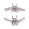 Tibetan Style Alloy Connector Charms PALLOY-E011-02AS-1