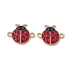 Alloy FireBrick Enamel Connector Charms FIND-A024-07G-2