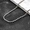 Tarnish Resistant 304 Stainless Steel Rope Chain Necklaces STAS-S029-01-1